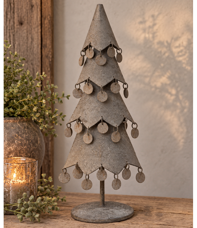Countryfield Kerstboom - metaal - muntjes - ca, 46 cm