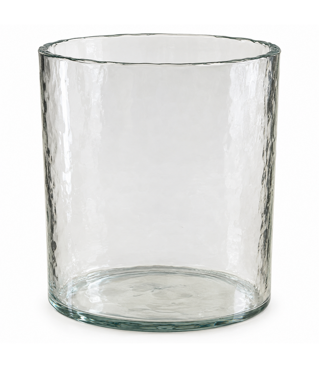 Cylinder - 25 x 25 cm - gehamerd glas