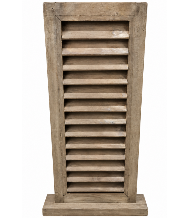 @ Houten louvreluik op voet - zonder paneel - naturel - 38 x 8 x 85 cm