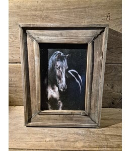 Houten lijst - 30 x 39 cm - afbeelding paard 2