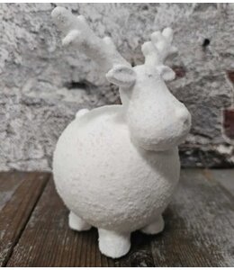 Pors eland aardewerk wit 11x10x16cm