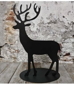 Metal hert staand 28x46cm