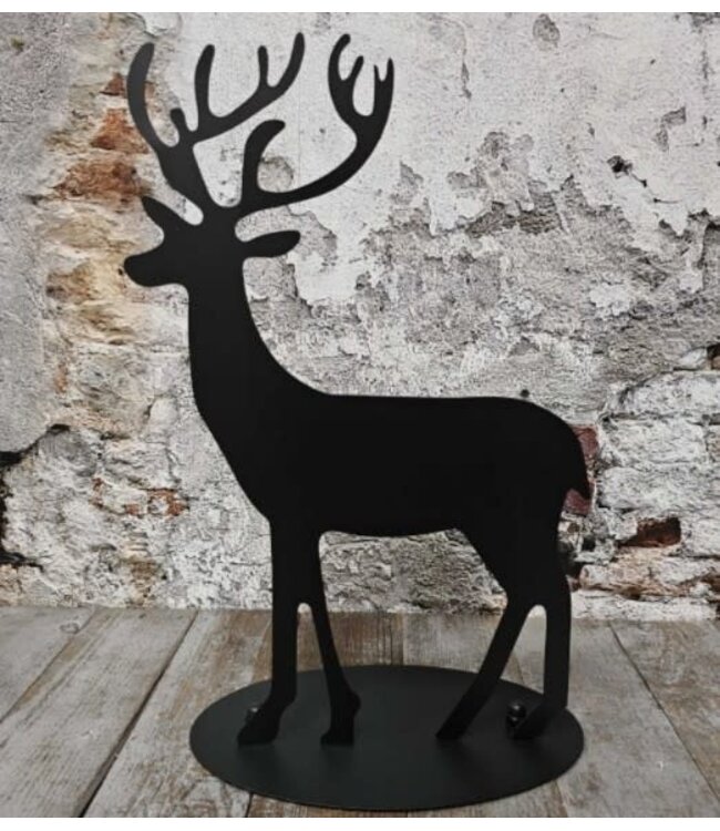 Metal hert staand 28x46cm