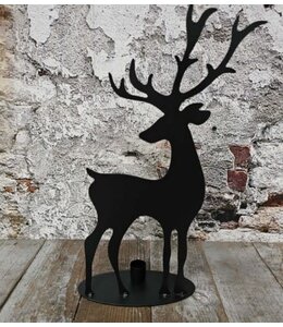 Metal rendier kaarshouder 20x40cm