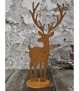 Sago hert metaal roest 30x16cm