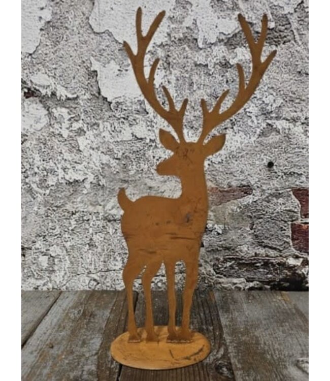 Sago hert metaal roest 30x16cm