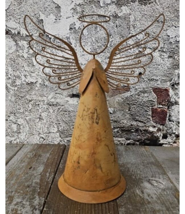 Sago engel metaal roest 26x19cm