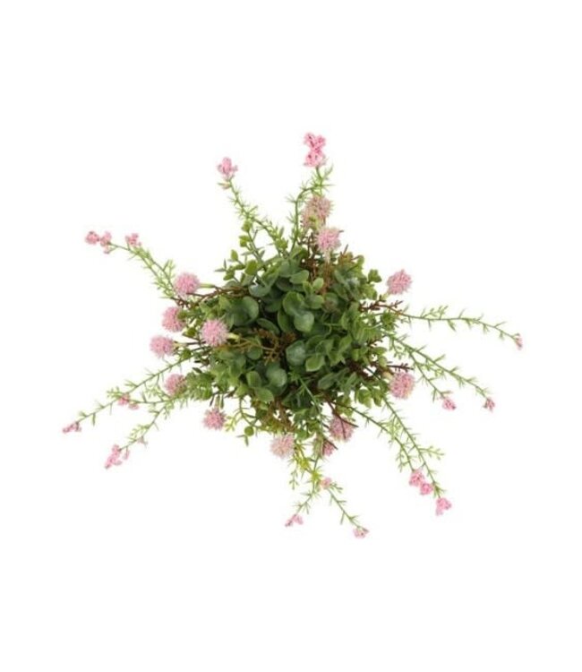 Countryfield Deco halve bol Echinops/eucalipthus L roze-15B30H30CM