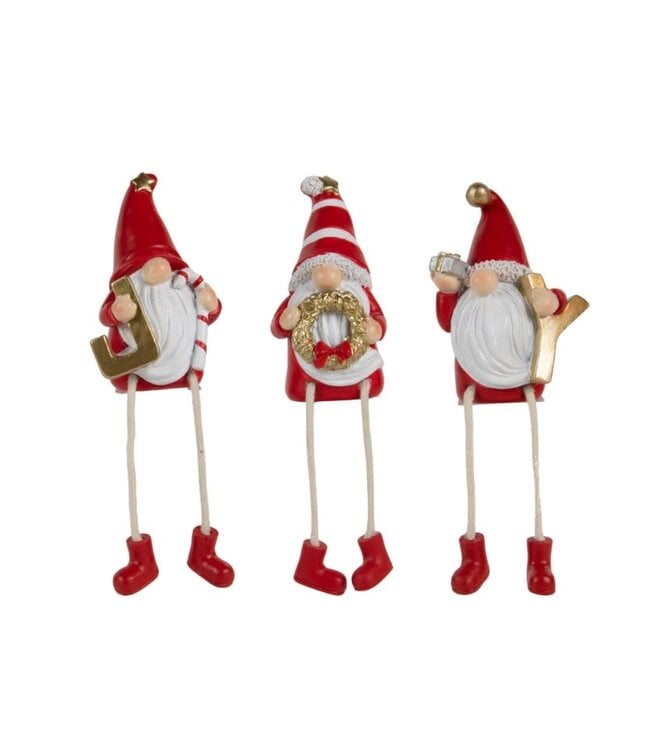 Kerstman joy deco 9,5cm 3 assortie - per stuk