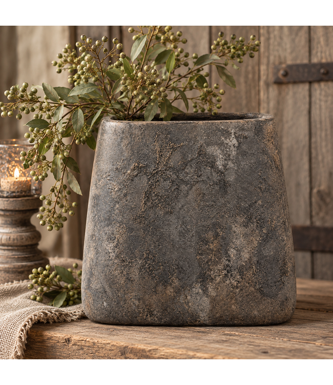 Aardewerk vaas - ca. 35 x 16 x 31cm brown