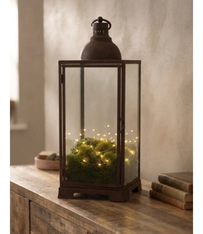 Metalen windlicht 24.8*24.8*62.2CM