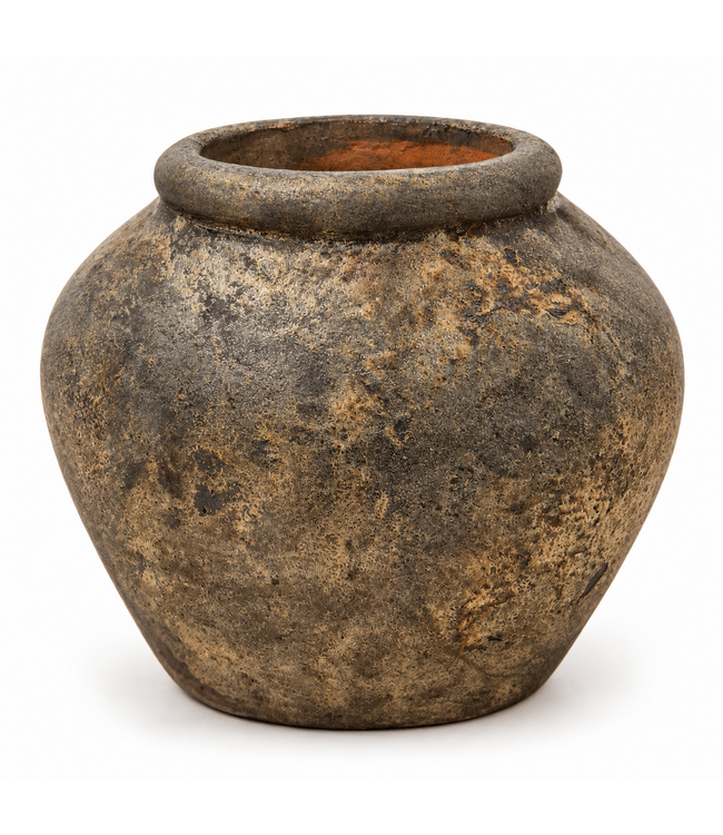 Aardewerk pot - ca 22 x 10 x 25 cm brown