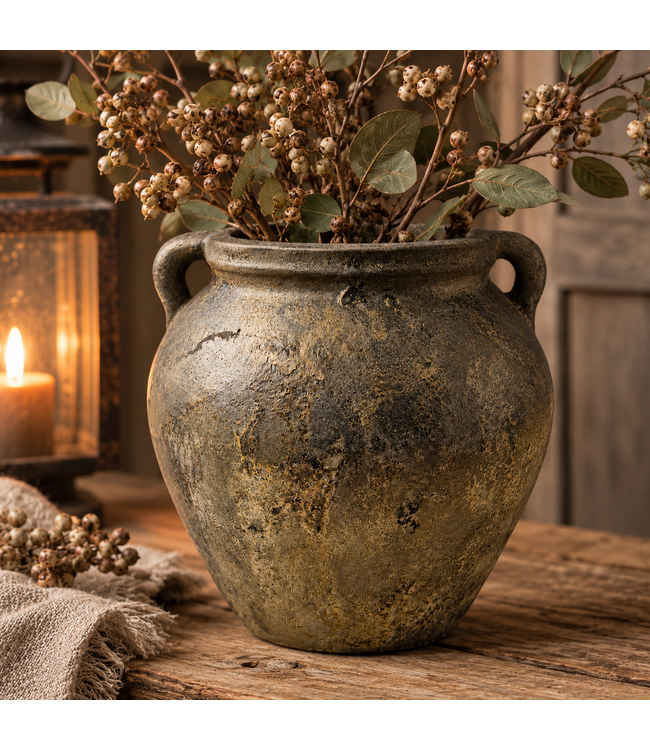 Aardewerk pot - ca 30 x 30 x 31 cm brown