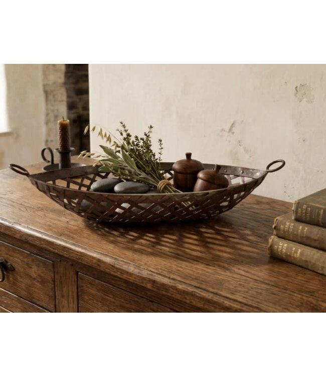 Metalen mandje ovaal -  excl. deco