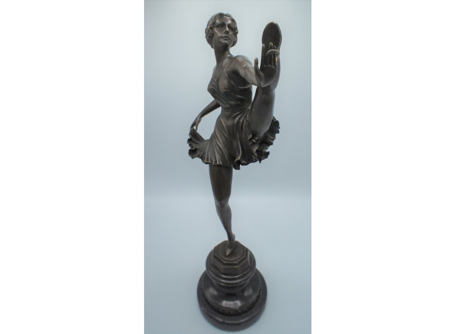 Art Deco statue of dancer signed "Bruno Zack"