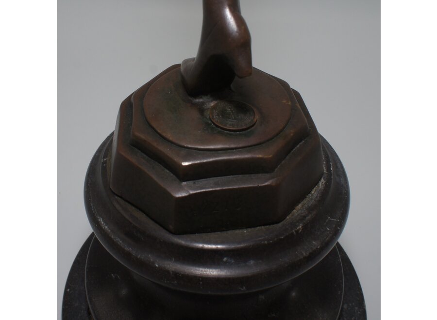 Art Deco statue of dancer signed "Bruno Zack"