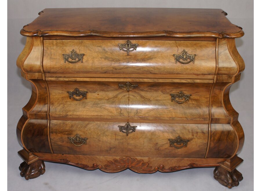 Beautiful chest of drawers in root wood - the Netherlands - Mid 20 ° Century