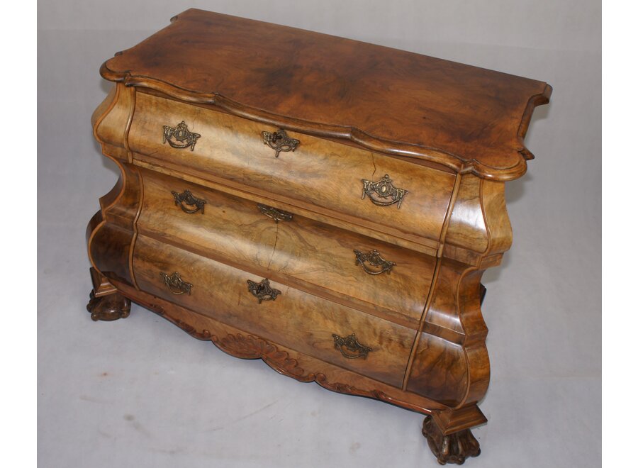 Beautiful chest of drawers in root wood - the Netherlands - Mid 20 ° Century