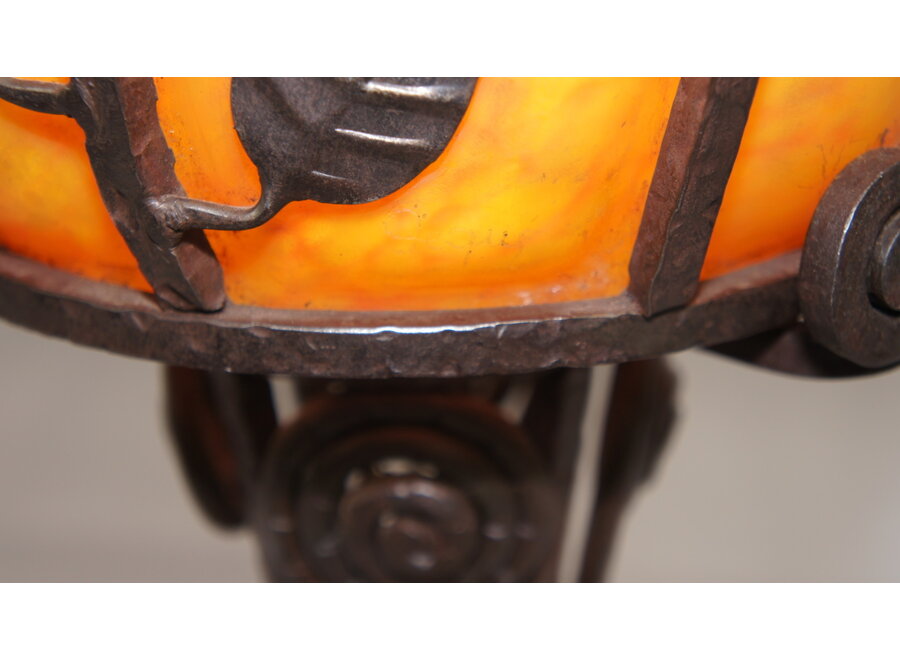 Franch Art Glass Lamp - signed "Degué" - Early 20 ° Century