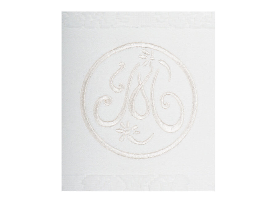 "Mathilde M" bath towel Broderie - white - 70 x 140 cm