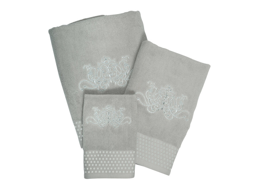 "Mathilde M" badhanddoek Arabesque - Linnenkleur - 70 x 140 cm