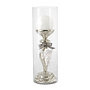 Candle holder H 34 cm with glass vase