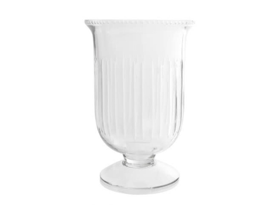 Geribbelde vaas - glas