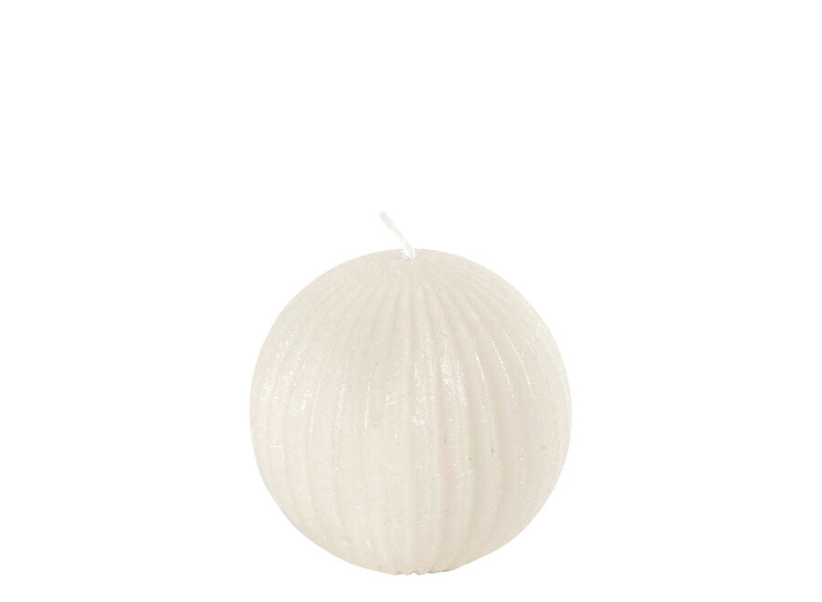 Ronde geribbelde kaars - 25 u