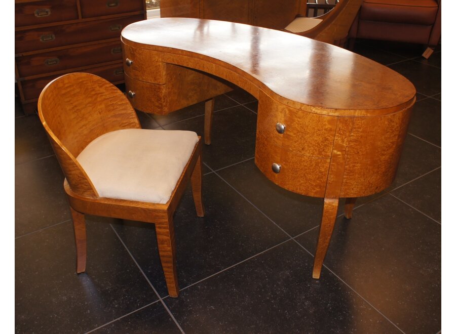 Elegant desk with matching chair - Maple veneer