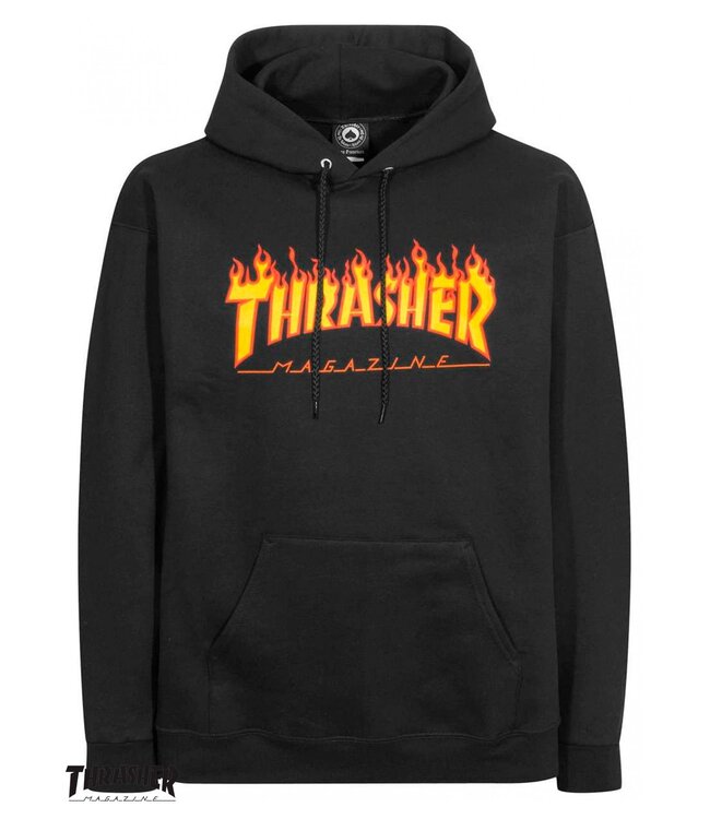 Trasher Thrasher Flame Logo Schwarz