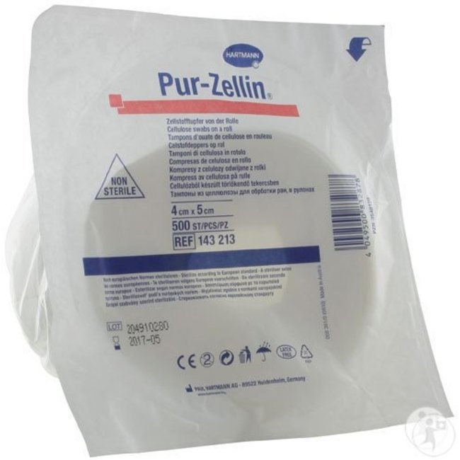 Pur-Zellin S celstofdepper 4x5cm steriel (500 Stuks)