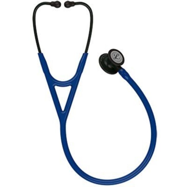 Littmann Cardiology IV stethoscoop, zwarte afwerking, marineblauwe slang