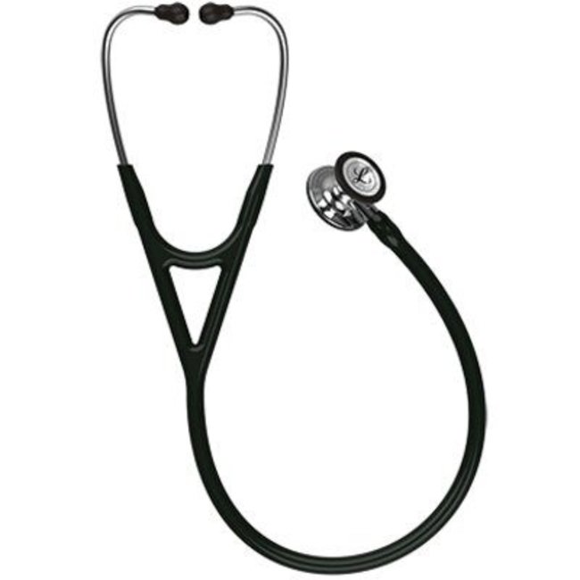 Littmann Cardiology IV stethoscoop, spiegelende afwerking, zwarte slang