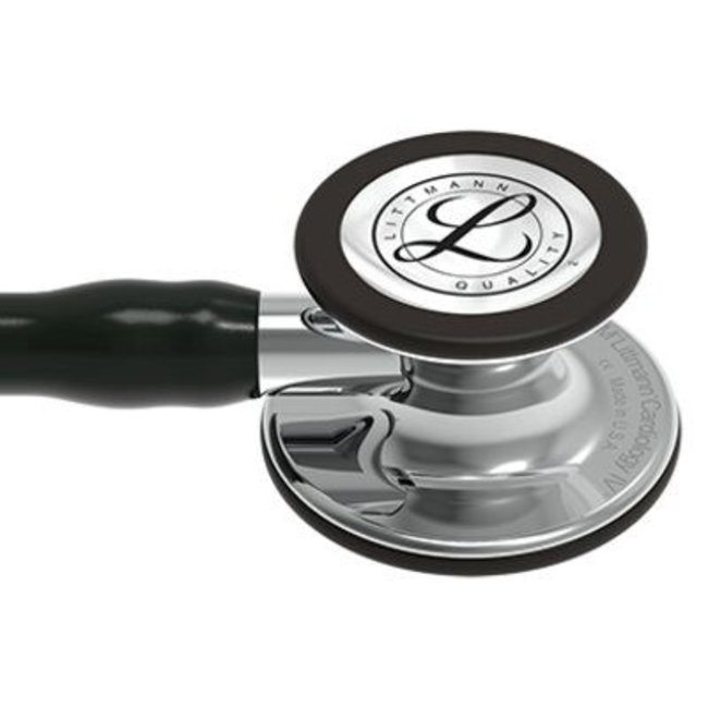 Littmann Cardiology IV stethoscoop, spiegelende afwerking, zwarte slang