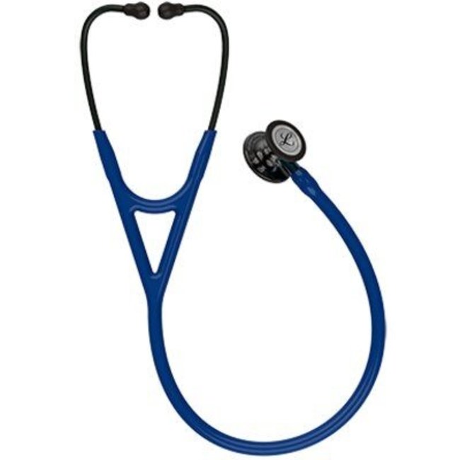 Littmann Cardiology IV stethoscoop, zwarte afwerking, blauwe steel, marineblauwe slang
