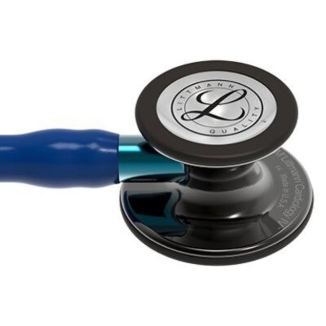 Littmann Cardiology IV stethoscoop, zwarte afwerking, blauwe steel, marineblauwe slang