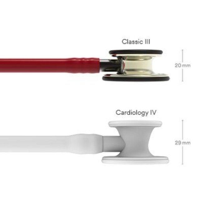 Littmann Classic III stethoscoop, champagne afwerking, bordeaux slang