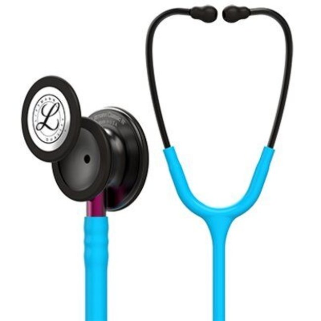 Littmann Classic III stethoscoop, smoke afwerking, turquoise slang