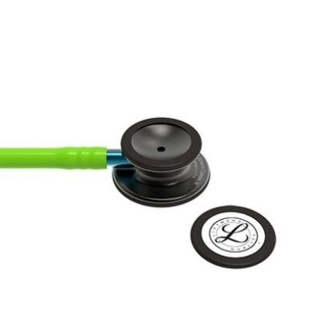 Littmann Classic III stethoscoop, smoke afwerking, blauwe steel, limoengroene slang