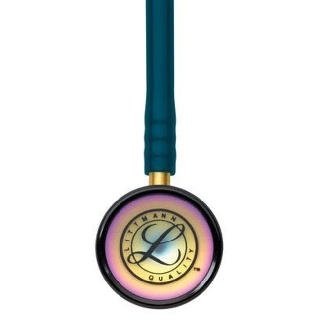 Littmann Classic II Pediatric stethoscoop, regenboog afwerking, Caribisch blauwe slang