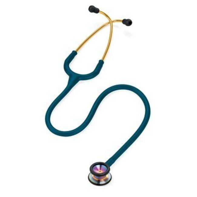 Littmann Classic II Pediatric stethoscoop, regenboog afwerking, Caribisch blauwe slang