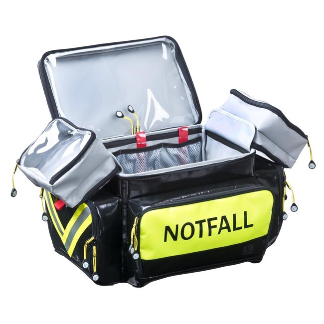 STAVANGER E4000 rugzak leeg, 54x31x33 cm, zwart/rood