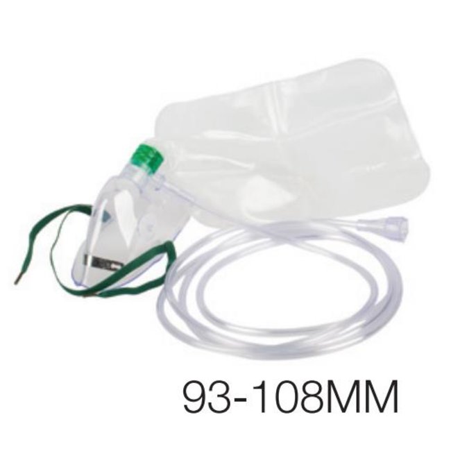 Unomedical hoog concentratie zuurstofmasker NRB volwassene met 2,1 meter slang (50 stuks)