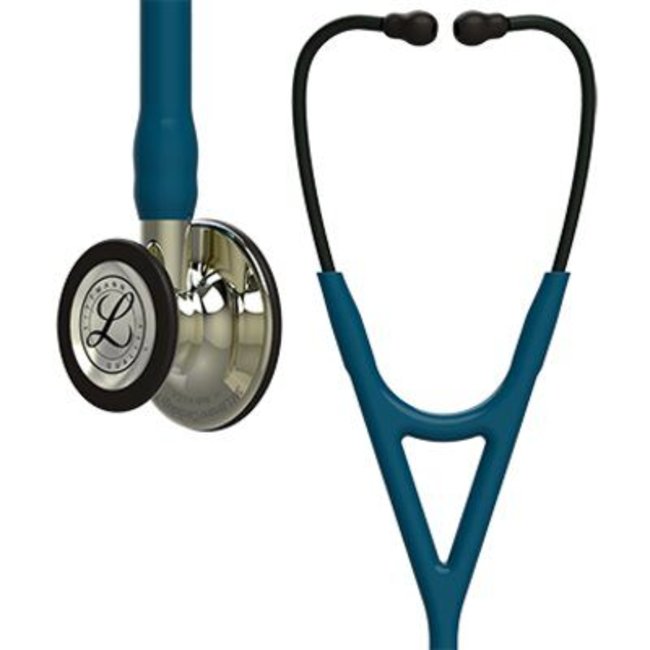 Littmann Cardiology IV stethoscoop, champagne afwerking, Caribisch blauwe slang