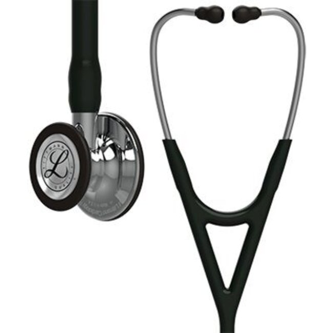 Littmann Cardiology IV stethoscoop, spiegelende afwerking, zwarte slang