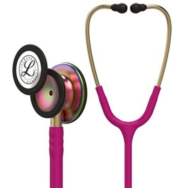 Littmann Classic III stethoscoop, regenboog afwerking, frambooskleurige slang