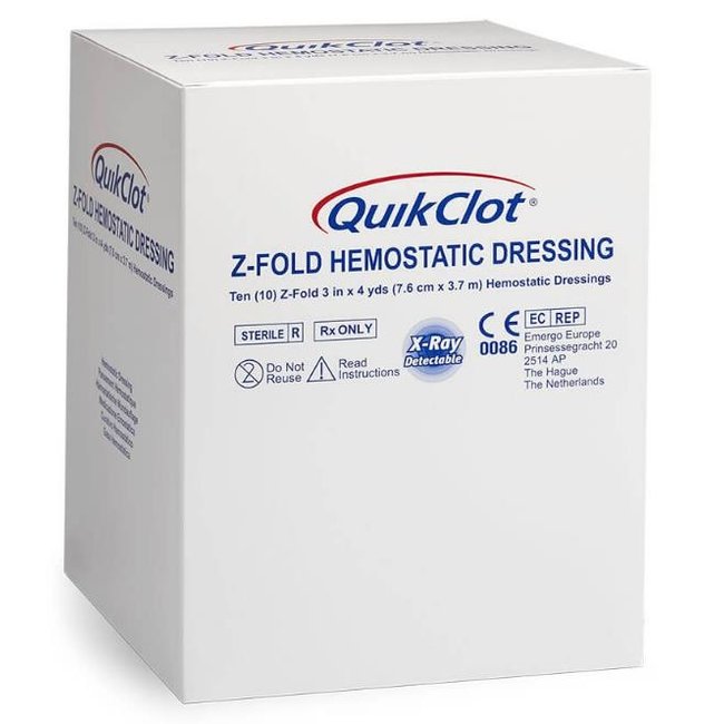 Z-Medica Quikclot Z-Fold 7.6cm x 3.7m (10 stuks)