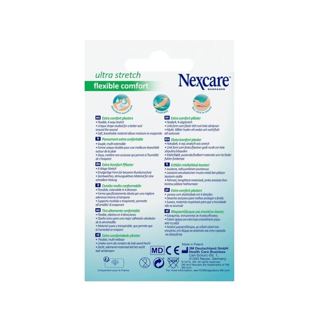 3M Nexcare Flexible Comfort Ultra Stretch MAXI Pleisters, 50 mm x 101 mm, 5/Pack