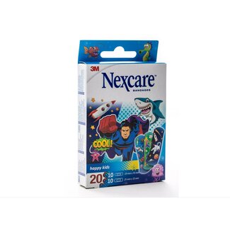 Nexcare 3M Nexcare Happy Kids Plasters Cool, Assorted, 20/Pack