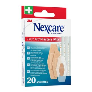 Nexcare 3M Nexcare EHBO-pleistermix, verschillende maten, 20 per verpakking